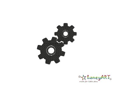 Stickdatei/ Stickmotiv "Zahnräder" Pes Format (Deco, Brother, Babylock)  - Sticken