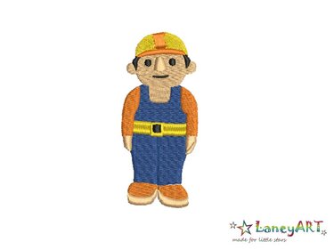 Stickdatei "Bauarbeiter" Pes Format (Deco, Brother, Babylock)  - Sticken