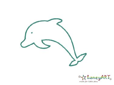 Stickdatei "Delphin-Kontur" Pes Format (Deco, Brother, Babylock)  - Sticken