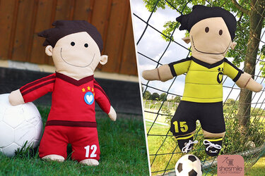 Fußballstar Kuschelfreund (Nähanleitung & Schnittmuster)