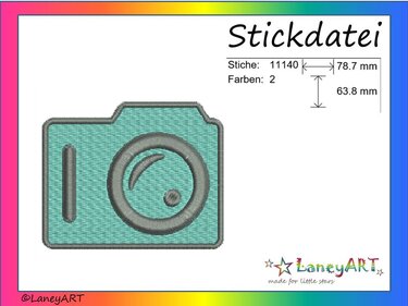 Stickdatei "Foto" Pes Format (Deco, Brother, Babylock)  - Sticken