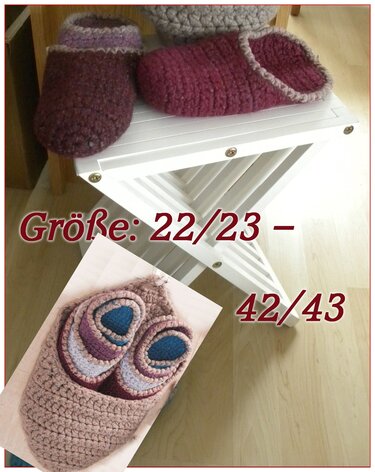 Pantoffelset für Gäste - Häkeln & Filzen