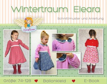 E-Book Drehkleid Winterkleid "Wintertraum" Eleara von 74-128 - Nähen