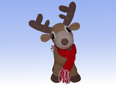 Crochet Pattern Paulchen the reindeer