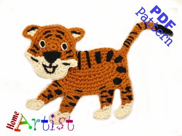 Tiger Crochet Applique Pattern
