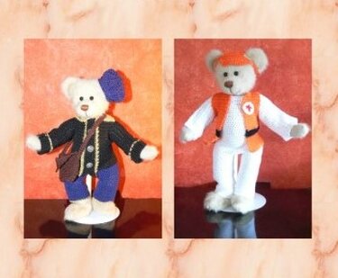 2er Set Bärenkleidung, Sammelbären, 30 cm Bären - Häkeln