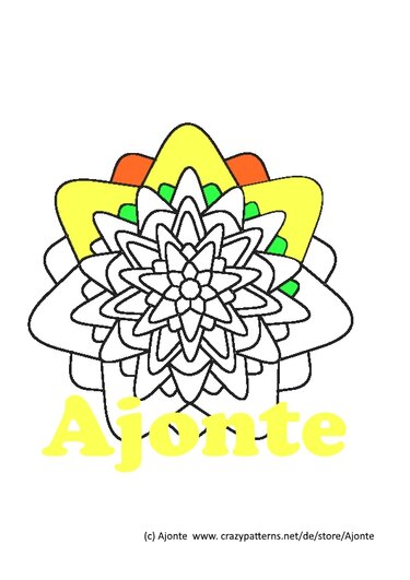 Mandala - Blume - Ausmalbild - Window Color - Basteln