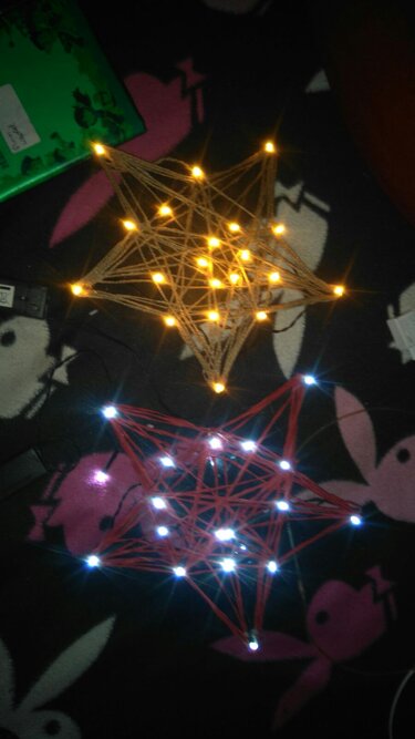 Weihnachtsstern mit Beleuchtung  - Basteln