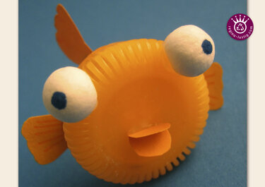 Kurti Kugelfisch lustiges PET-Pet, Upcycling - Basteln