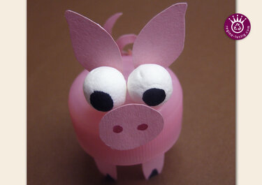 Svenja Schweinchen lustiges PET-Pet, Upcycling - Basteln