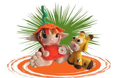 Kobold Gina + Freund Häkelanleitung Amigurumi