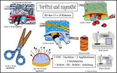 Ith und Stickdateien *Verflixt und zugenäht* für den 13x18 Rahmen - Sticken