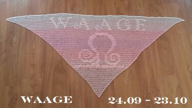 Motivtuch "Waage" - Häkeln