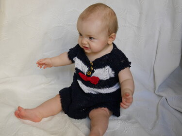 Strickanleitung Kinderkleid Größe 92 für alle Größen leicht anpassbar Marinestyle