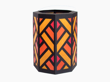 St. Martins-Laterne mit Streifen - Bastelvorlagen und Anleitung - Basteln