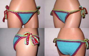 Häkelanleitung Sonnen- Bikini- Tanga "Hippie- Love"