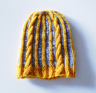 Strickanleitung für Baby- / Kleinkindermütze in 3 Größen "Rapunzel"