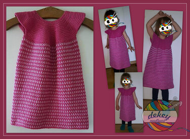 Kleidchen Gr. 98/104 - leicht abzuwandeln für andere Größen - Häkeln