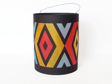 St. Martins-Laterne mit Rauten – Bastelvorlagen und Anleitung - Basteln