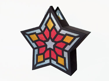 St. Martins-Laterne, 5-zackiger Stern - Bastelvorlagen und Anleitung - Basteln