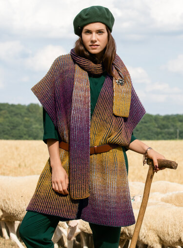 Gestrickter Poncho Ulla