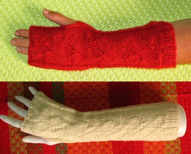 Strickanleitung für Armstulpen mit falschem Zopfmuster