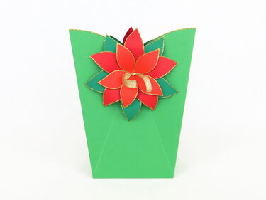 Geschenktasche mit Weihnachtsstern – Bastelvorlagen und Anleitung - Basteln