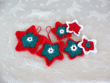 Häkelanleitung für WeihnachtsSterne - Streudeko - Baumbehang