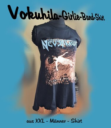 Vokuhila-Girlie-Band-Shirt - Basteln