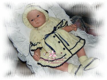 Strickanleitung f&uuml;r Baby's u. Reborns Modell Ronja Gr. 50-56