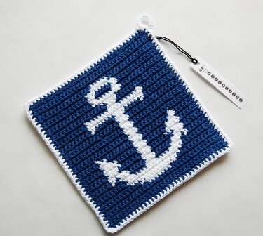 Anchor Potholder Crochet Pattern - for beginners