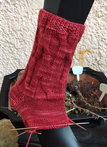 Winterliche Socken  - Borke - Gr 39 / 40 - Stricken