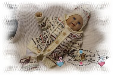 Strickanleitung f&uuml;r Baby's u. Reborns Modell Christkindl Gr. 56-60 3-teilig