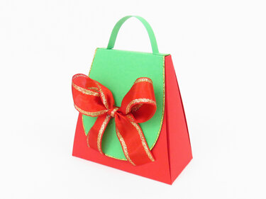 Weihnachtliche Mini-Tasche – Bastelvorlagen und Anleitung - Basteln