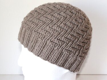 Strickanleitung Mütze, Beanie unisex, Strukturmuster, KU ca. 54-60 cm  #188
