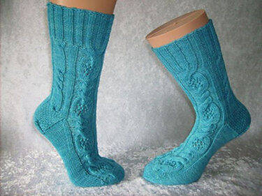 Sockenmuster löchrige Windungen - Stricken