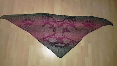 Motivtuch : Katze_versteckt (Häkelanleitung)