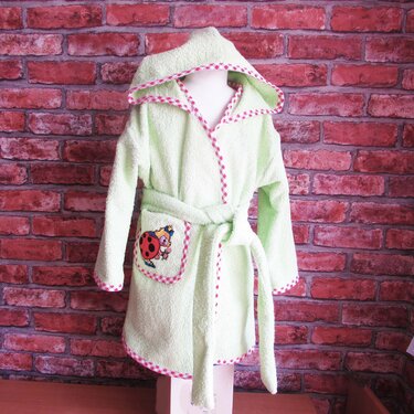 Bathrobe hood girl boy children kids dressing gown robe, baby toddler, sewing pattern PDF size 1-7 years