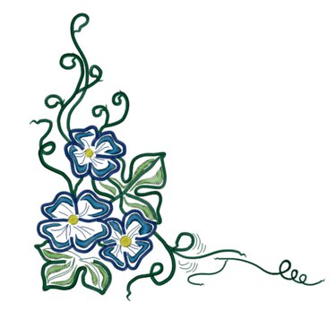 Stickdatei Blumenranke 20er Rahmen - Sticken