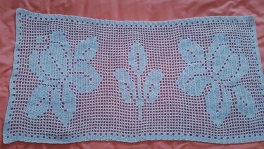 Tischdecke Blüten_1 - Häkeln