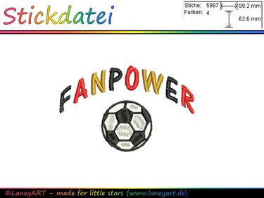 Stickdatei "Fussball - Deutschland - FANPOWER"
