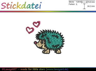 Stickdatei "Igel" - Sticken