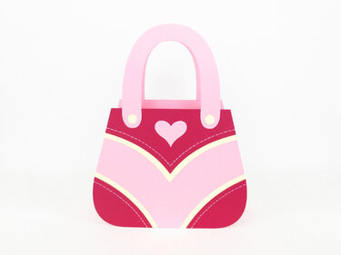 Geschenktasche in Rosa-Weinrot-Vanille – Bastelvorlagen mit Anleitung - Basteln