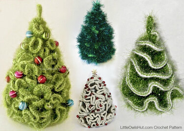 096 Crochet Pattern - 5 variants of Brainy X-mas Christmas tree - Amigurumi PDF file by Pertseva CP
