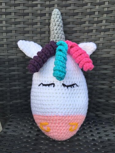 Crochet Pattern Unicorn Pillow