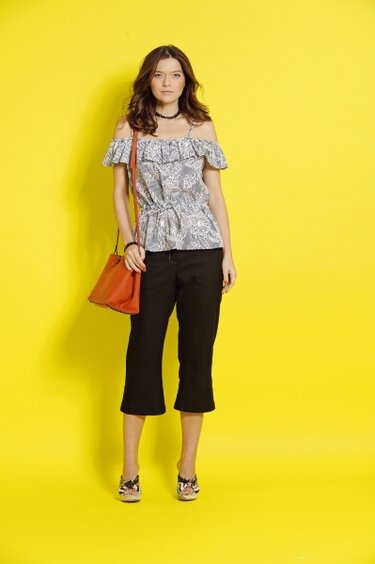 Schwarze Kick-Flare-Hose - Nähen