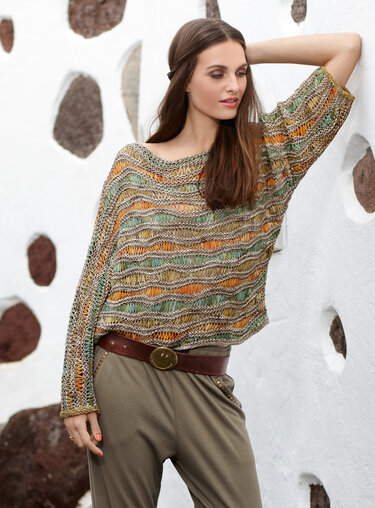 Strickanleitung Streifenpulli Laney