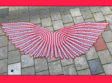 großes Schultertuch "Wings of Clouds" - Häkeln