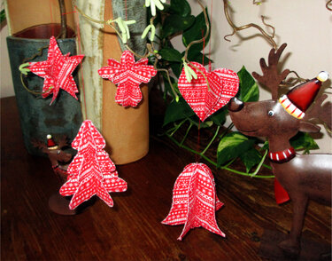 Stickdatei 3D Weihnachten ITH für den Rahmen 10 cm x 10 cm - Sticken