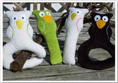 Greifling & Rassel Stickdatei ♥ ITH Eule - Sticken